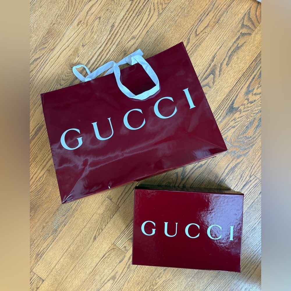 Gucci Burgundy Bag and Box Set